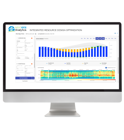 optimization dashboard displayed on a laptop