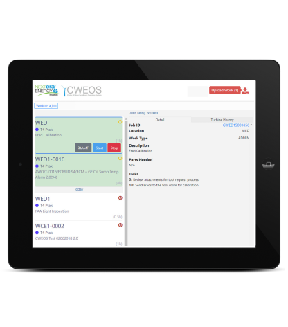software displayed on a tablet software displayed on a tablet
